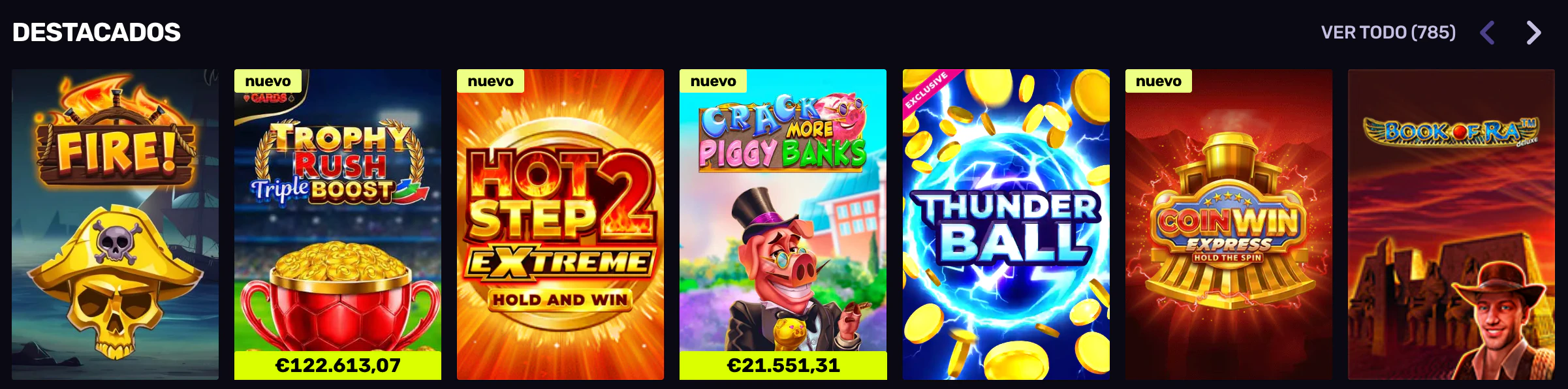 Jugar a las tragamonedas online y slots con jackpot en Sportune Casino